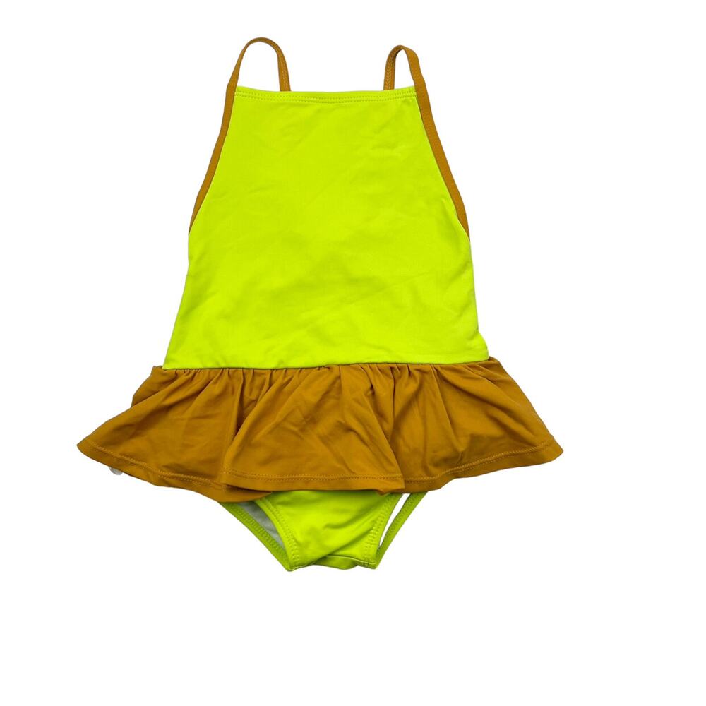 June & January Neon Skirted Swimsuit